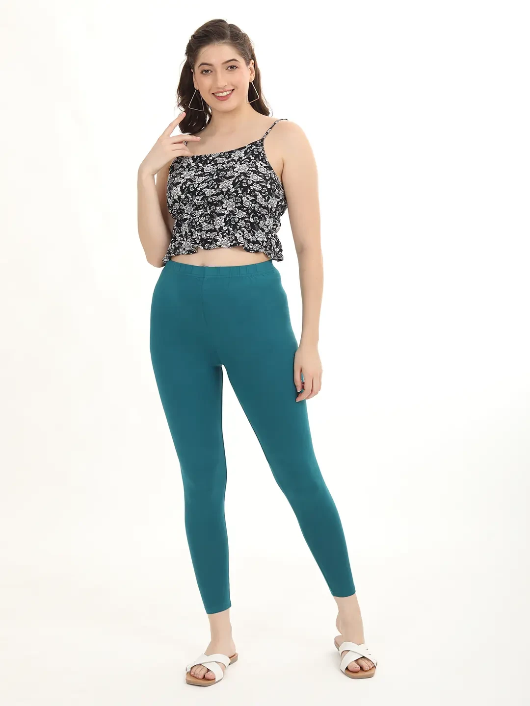 Peacock Green - Ankle Leggings