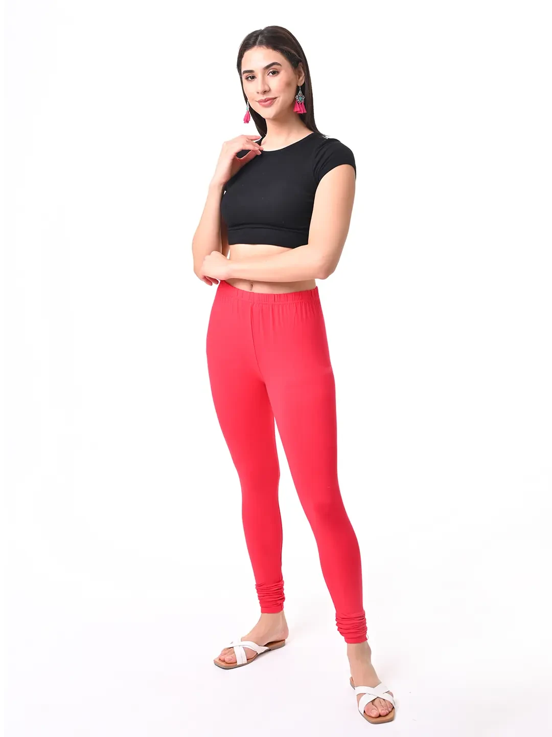 Crimson Red - Chudithar Leggings