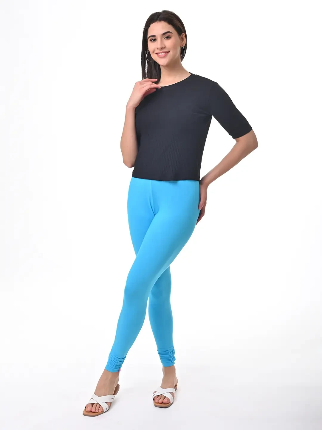 Aqua Blue - Chudithar Leggings